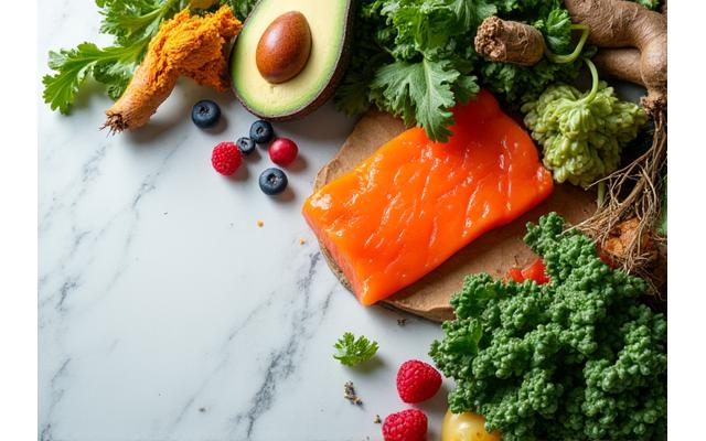 Healthy cooking with fresh ingredients