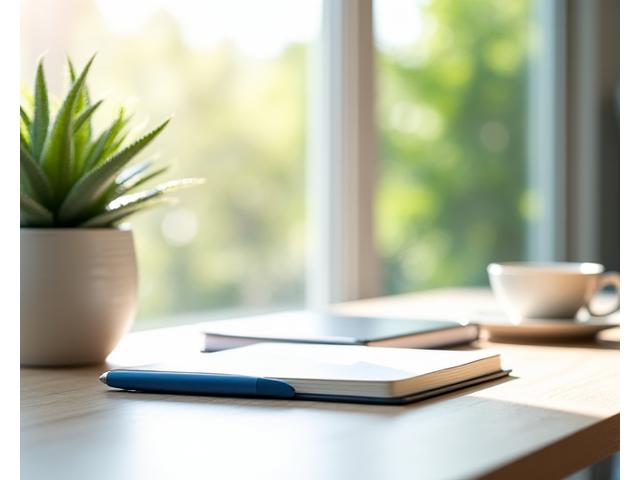 Clean desk after digital declutter