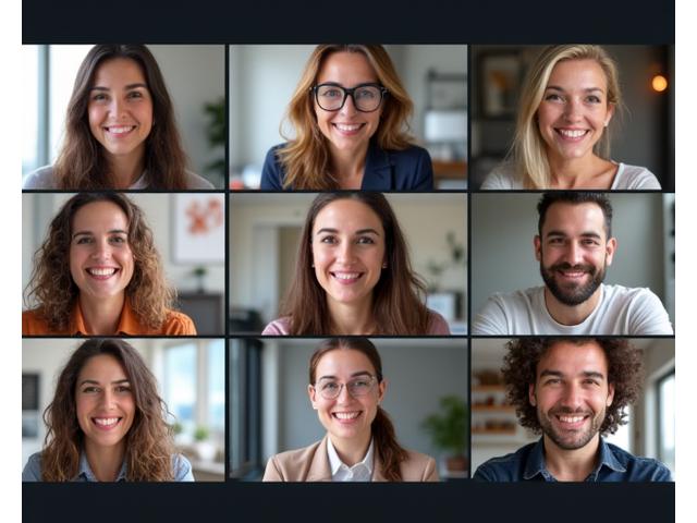 Diverse group of adults interacting online in a forum