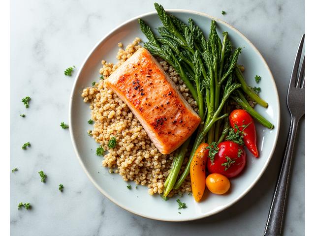 Healthy meal prep and fresh ingredients