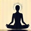 Stress Management icon: A person in a meditative pose